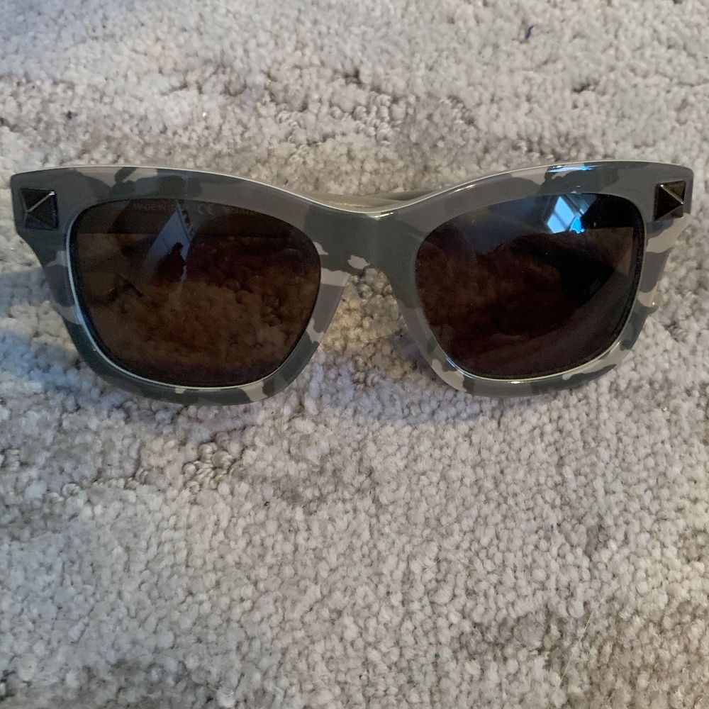 Valentino Camo Stud Sunglasses